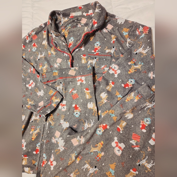 CUDDL DUDS 2 PC Pajama Set Ultra Soft Sz M Heather Gray Novelty Notch Collar - Picture 1 of 7